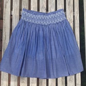 J. Crew Girls Blue Pinstripe Skort
